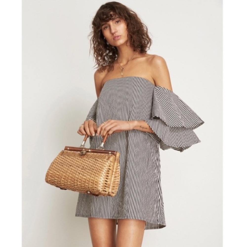 Black/white striped Faithfull the Brand dress